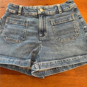 J CREW Women’s  front pocket Jean shorts size 00 NWT